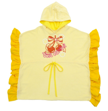BEBEBEBE 2024 PRE-SUMMER Ribbon cherry towel hooodie