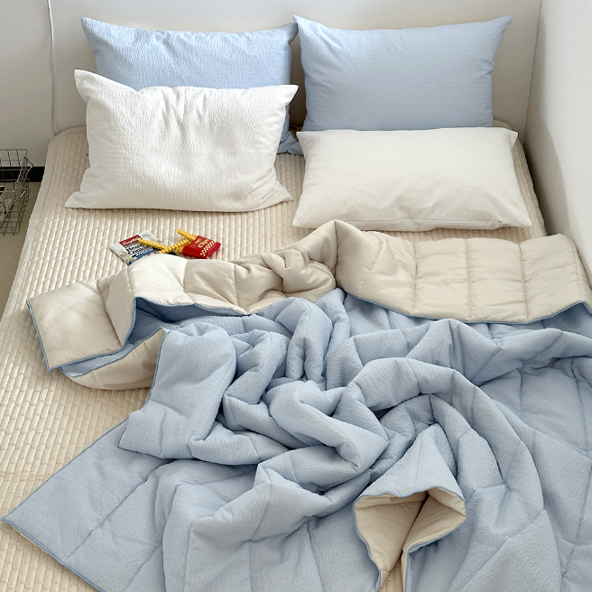 ALL4HOME Summer Duraron Seersucker Cooling Blanket