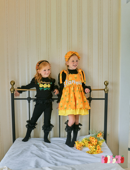 BEBEBEBE PRE FALL Yellow flower Top & Leggings