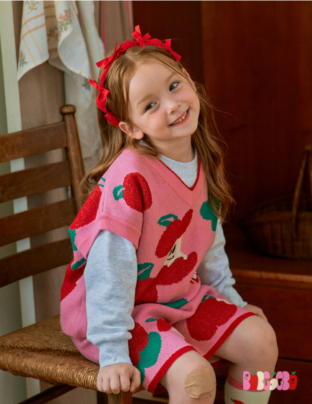 BEBEBEBE PRE FALL Apple knit Top & Bottom