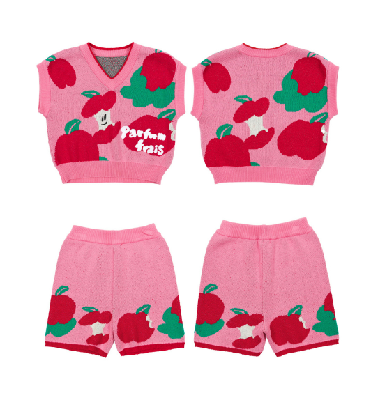 BEBEBEBE PRE FALL Apple knit Top & Bottom