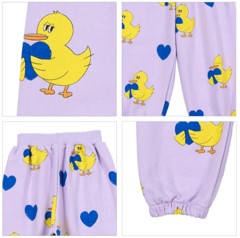 BEBEBEBE PRE FALL Heart duck training Top & Bottom