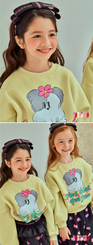 BEBEBEBE WINTER Flower puppy sweatshirt