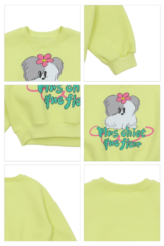 BEBEBEBE WINTER Flower puppy sweatshirt