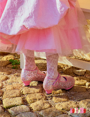 BEBEBEBE BIRTHDAY EDITION Pink glitter shoes