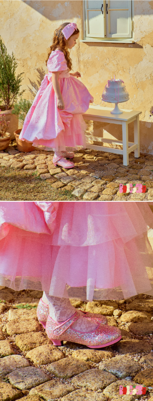 BEBEBEBE BIRTHDAY EDITION Pink glitter shoes