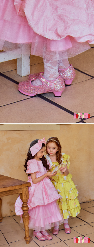 BEBEBEBE BIRTHDAY EDITION Pink glitter shoes