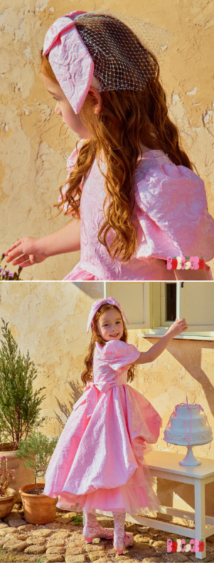 BEBEBEBE BIRTHDAY EDITION Big ribbon veil headband (PINK)