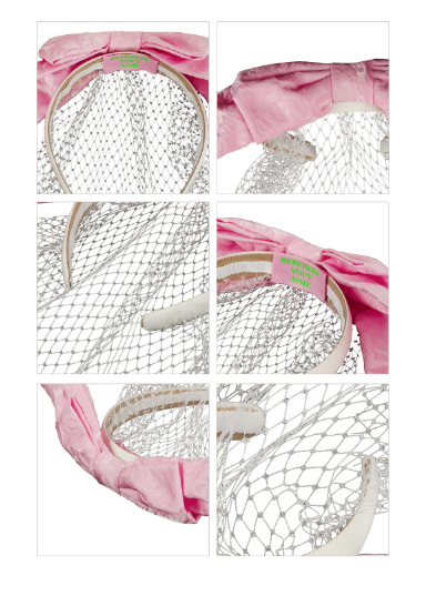 BEBEBEBE BIRTHDAY EDITION Big ribbon veil headband (PINK)