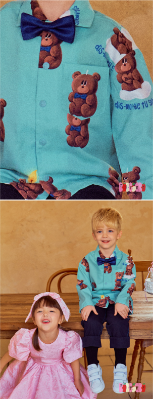 BEBEBEBE BIRTHDAY EDITION Choco bear candle shirts + pants SET