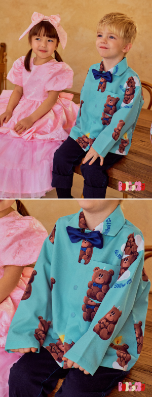 BEBEBEBE BIRTHDAY EDITION Choco bear candle shirts + pants SET