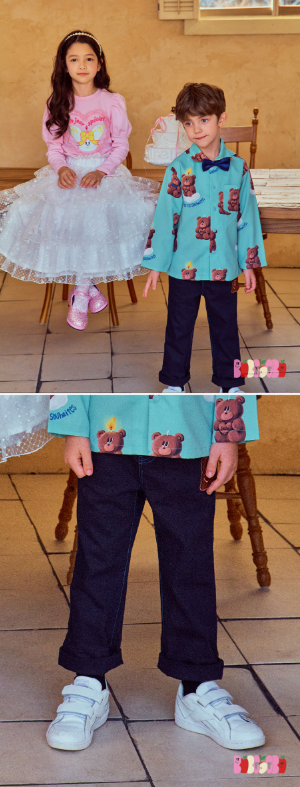 BEBEBEBE BIRTHDAY EDITION Choco bear candle shirts + pants SET