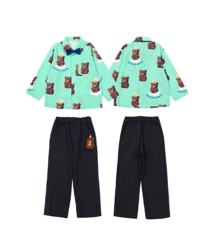 BEBEBEBE BIRTHDAY EDITION Choco bear candle shirts + pants SET