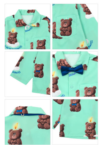 BEBEBEBE BIRTHDAY EDITION Choco bear candle shirts + pants SET