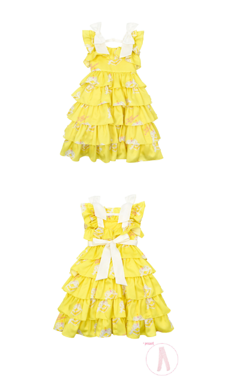 BEBEBEBE BIRTHDAY EDITION 2025 Birthday sleeveless Ribbon frill dress (YELLOW)
