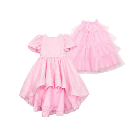 BEBEBEBE BIRTHDAY EDITION 2025 Birthday rose puff dress + sha skirt (PINK)