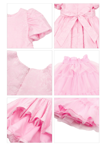 BEBEBEBE BIRTHDAY EDITION 2025 Birthday rose puff dress + sha skirt (PINK)