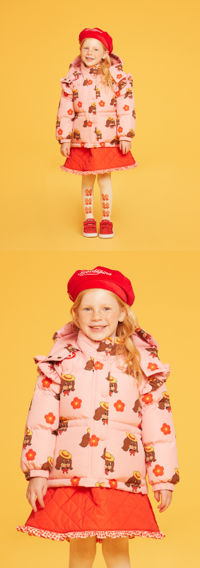 BEBE DE PINO All over rachel ruffle padding jumper