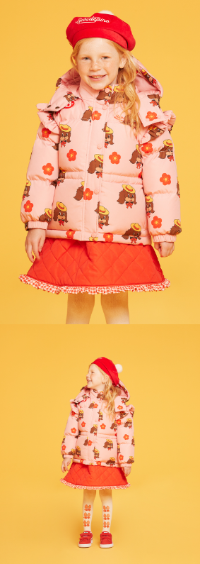 BEBE DE PINO All over rachel ruffle padding jumper