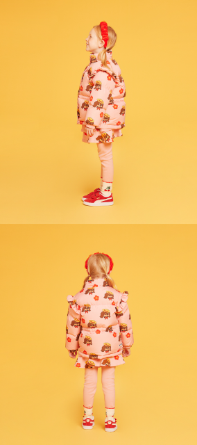 BEBE DE PINO All over rachel ruffle padding jumper