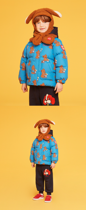 BEBE DE PINO All over witty bear dumble collar jumper