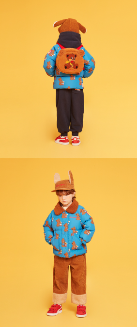 BEBE DE PINO All over witty bear dumble collar jumper