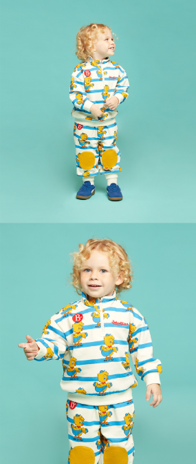 BEBE DE PINO All over waiki baby stand collar sweatshirt