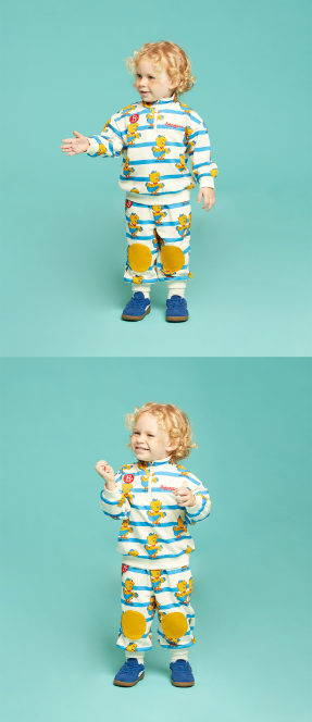 BEBE DE PINO All over waiki baby stand collar sweatshirt