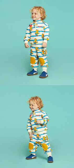 BEBE DE PINO All over waiki baby stand collar sweatshirt