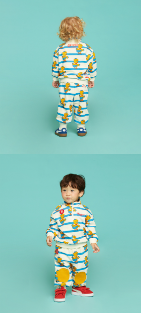 BEBE DE PINO All over waiki baby stand collar sweatshirt