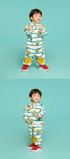 BEBE DE PINO All over waiki baby stand collar sweatshirt