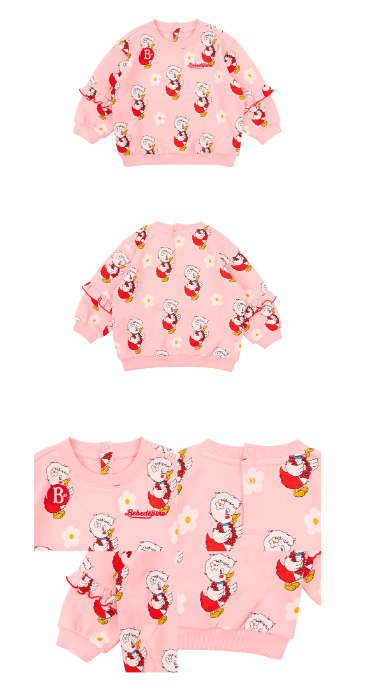 BEBE DE PINO All over halii baby frill sweatshirt
