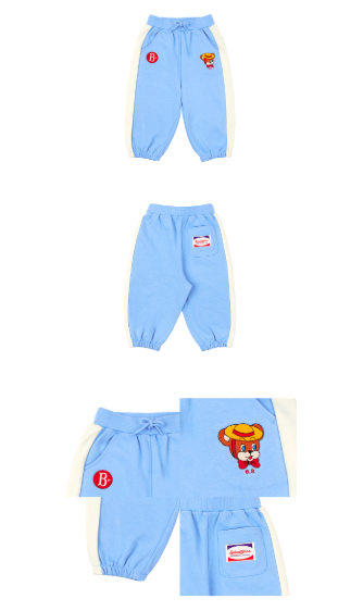 BEBE DE PINO Benny bear baby color block sweatpants