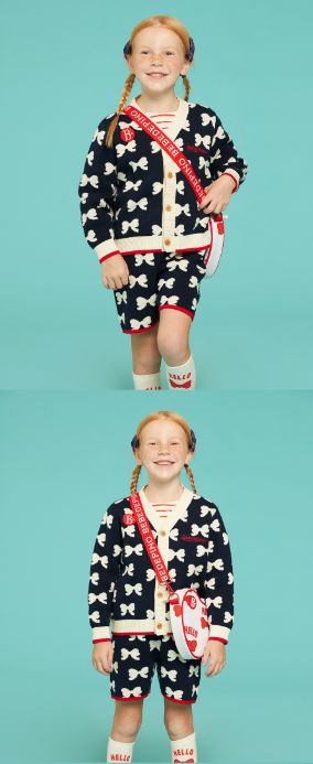 BEBE DE PINO All over ribbon sweater pants