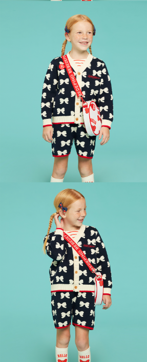 BEBE DE PINO All over ribbon sweater pants