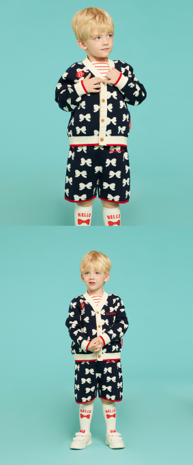 BEBE DE PINO All over ribbon sweater pants