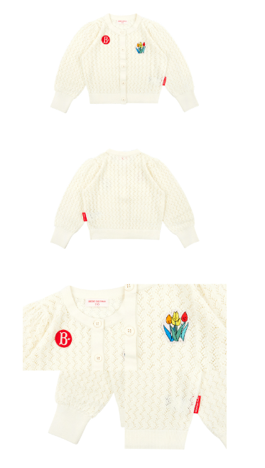 BEBE DE PINO Tulips puff cardigan
