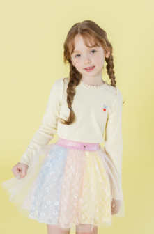 I LOVE J Fulio Rainbow Spangle Skirt