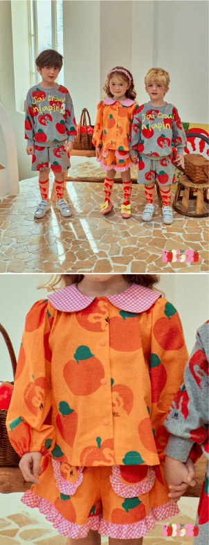 BEBEBEBE 2025 SPRING 2ND PRE ORDER Apple rabbit blouse SET