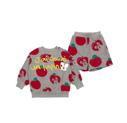 BEBEBEBE 2025 SPRING 2ND PRE ORDER Apple rabbit training SET (GRAY)