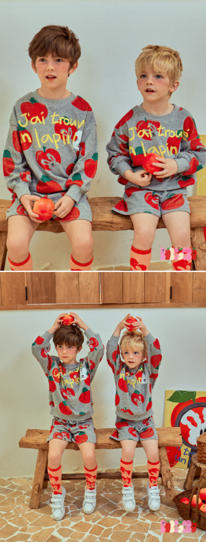 BEBEBEBE 2025 SPRING 2ND PRE ORDER Apple rabbit training SET (GRAY)
