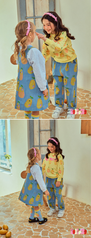 BEBEBEBE 2025 SPRING 2ND PRE ORDER Mango suspender skirt (BLUE)