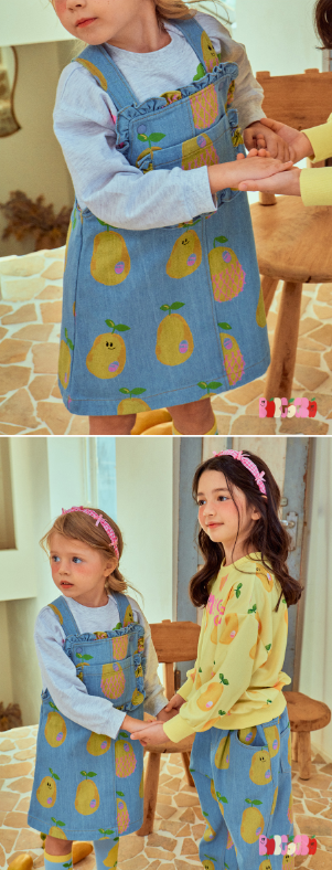 BEBEBEBE 2025 SPRING 2ND PRE ORDER Mango suspender skirt (BLUE)