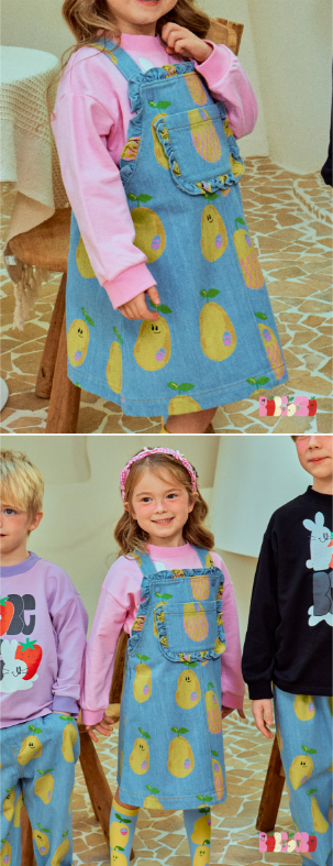 BEBEBEBE 2025 SPRING 2ND PRE ORDER Mango suspender skirt (BLUE)