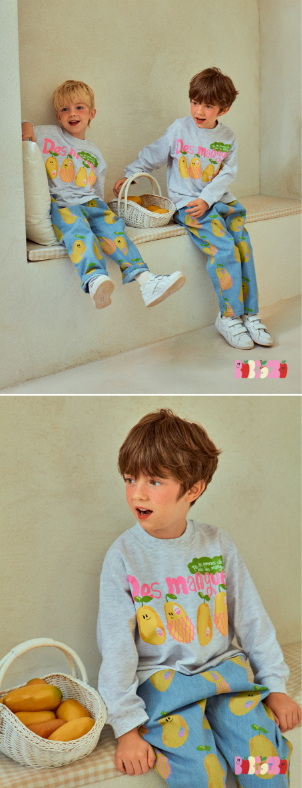 BEBEBEBE 2025 SPRING 2ND PRE ORDER Mango t-shirt (MELANGE)