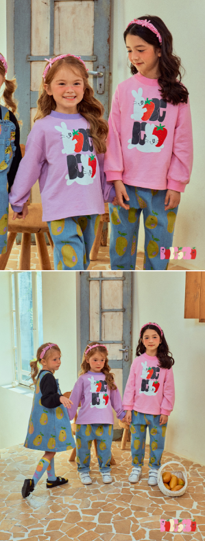 BEBEBEBE 2025 SPRING 2ND PRE ORDER Strawberry rabbit t-shirt (PINK)