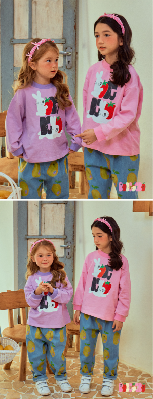 BEBEBEBE 2025 SPRING 2ND PRE ORDER Strawberry rabbit t-shirt (PINK)