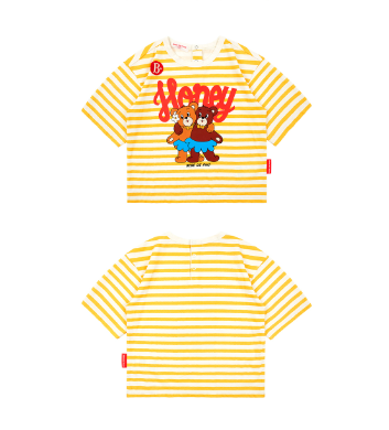 BEBE DE PINO Honey bear stripe loungewear set