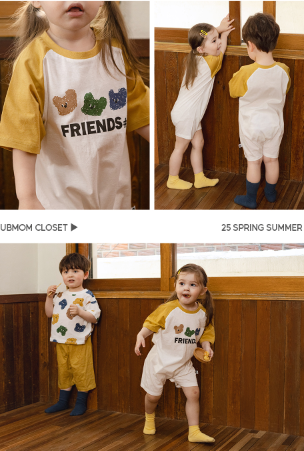 UBMOM MONGSIL RAGLAN ROMPER(3/4 SLEEVE)