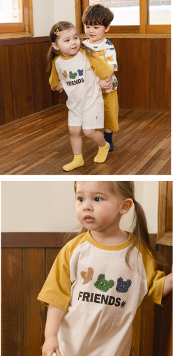 UBMOM MONGSIL RAGLAN ROMPER(3/4 SLEEVE)